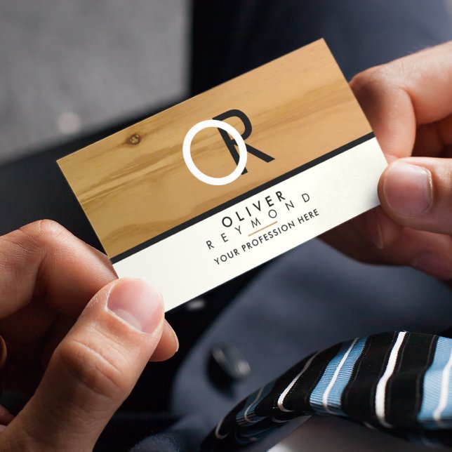 classy, modern & stylish wood texture professional business card (stylish and elegant)