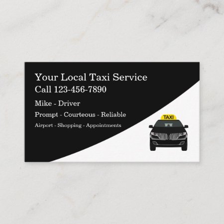 Classy Modern Taxi Driver Business Card