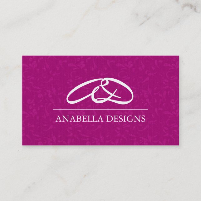 Classy Monogram Business Card (Front)
