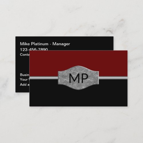 Classy Monogram Business Cards Design