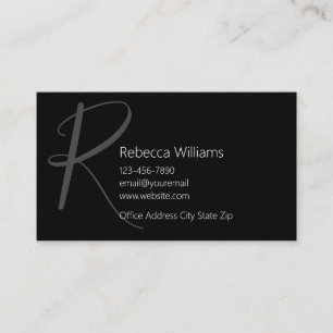 Classy Monogram Business Cards Design Template