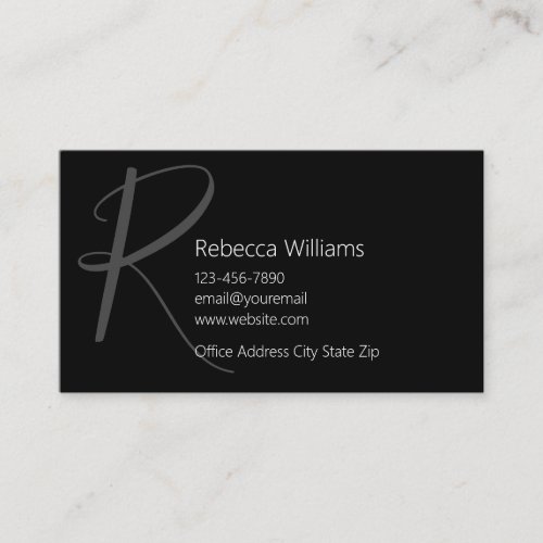 Classy Monogram Business Cards Design Template