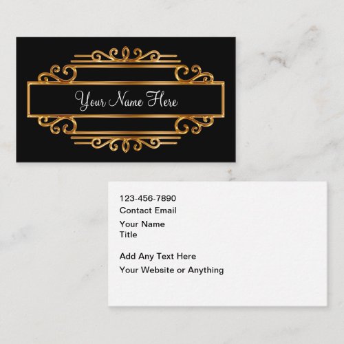 Classy Monogram Elegant Business Cards