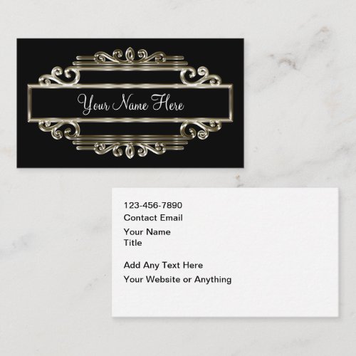 Classy Monogram Elegant Business Cards