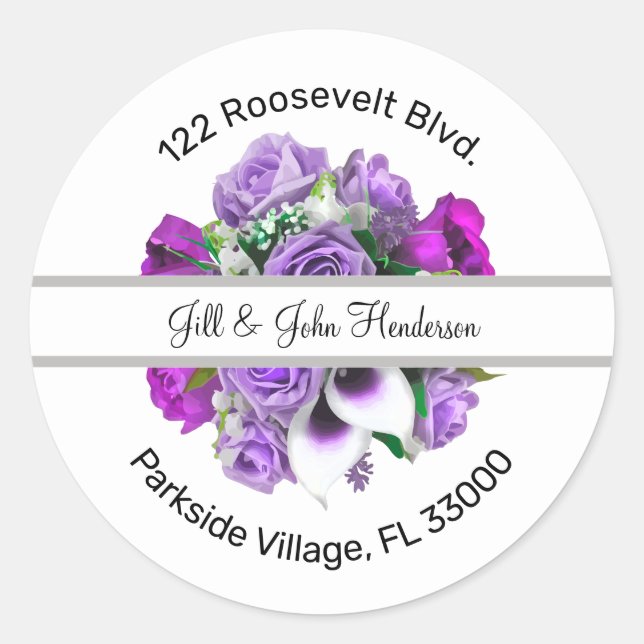 Classy Monogram Family Return Address Labels (Front)