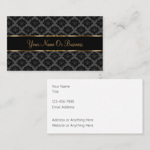 Classy Monogram  Floral Damask Business Cards