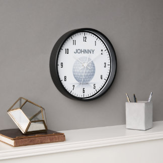Classy Monogram | Golf Sport Gifts Clock