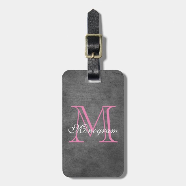 Classy Monogram Luggage Tag (Front Vertical)