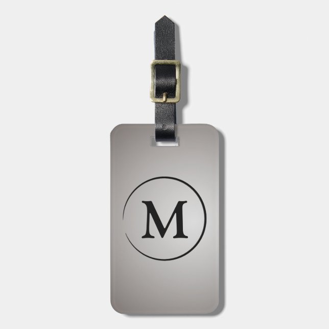 Classy Monogram Luggage Tag (Front Vertical)