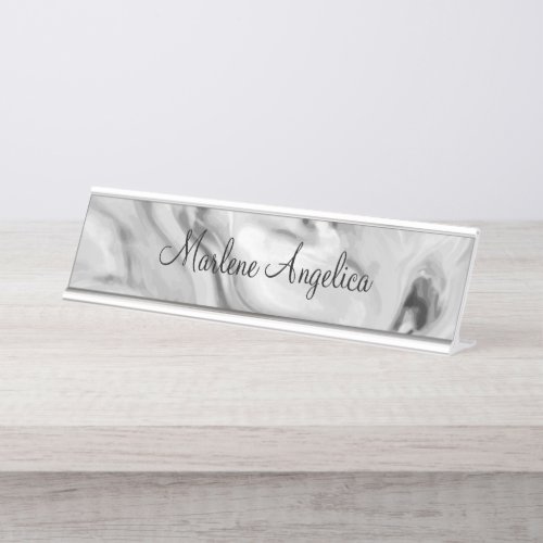 Classy Monogram Office Plaque Desk Name Plate