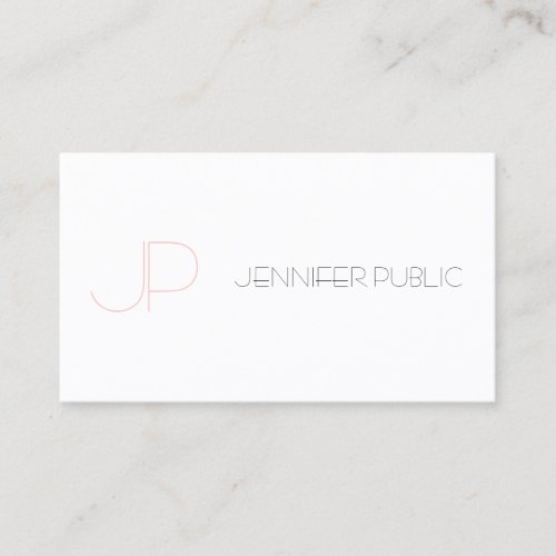 Classy Monogram Simple Design Professional Plain Business Card