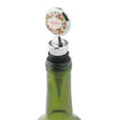 Classy Monogram Vintage Victorian Floral Flowers Wine Stopper (Angled)