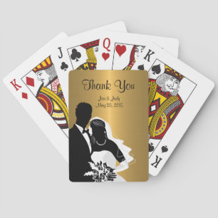 Classy Monogram Wedding Favors Poker Cards