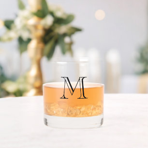 Classy Monogram Whiskey Glass