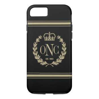 Classy Monogrammed Logo Tough Iphone 7 Case by GiftCorner at Zazzle