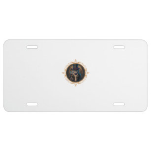 Classy Mood Cat T Gangsters Cat Retro Cat In a Hat License Plate