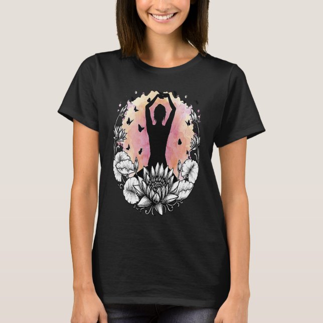 Classy Mood Lotus Flower Mandala Yoga Meditation G T-Shirt (Front)