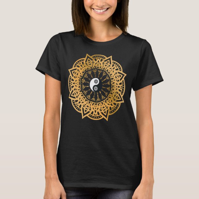 Classy Mood Lotus Flower Mandala Yoga Meditation G T-Shirt (Front)