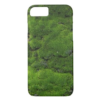 Classy Moss Green Texture Iphone 7 Case by caseplus at Zazzle