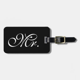 Classy Mr. Black Luggage Tag