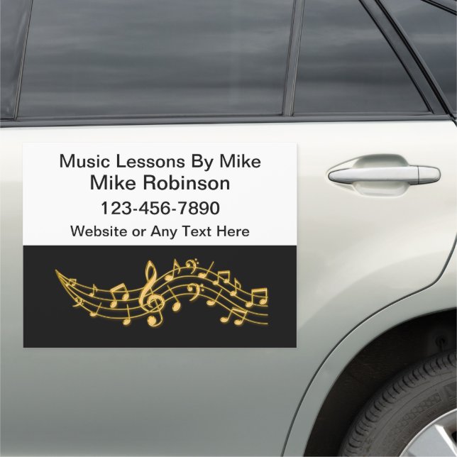 Classy Music Lessons Magnetic Car Signs (In Situ)