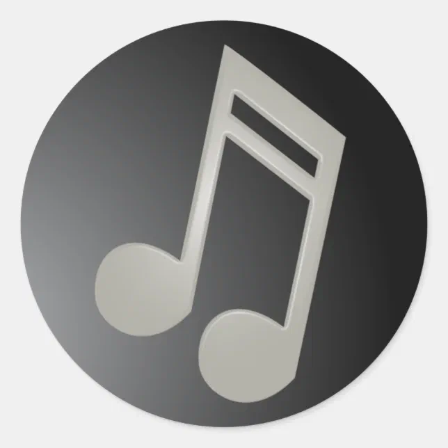 Classy Music Note Sticker | Zazzle