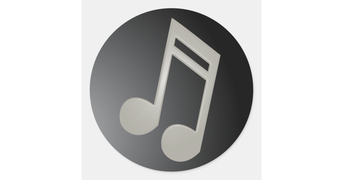 Classy Music Note Sticker | Zazzle