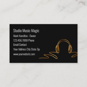 Classy Music Recording Studio Business Card