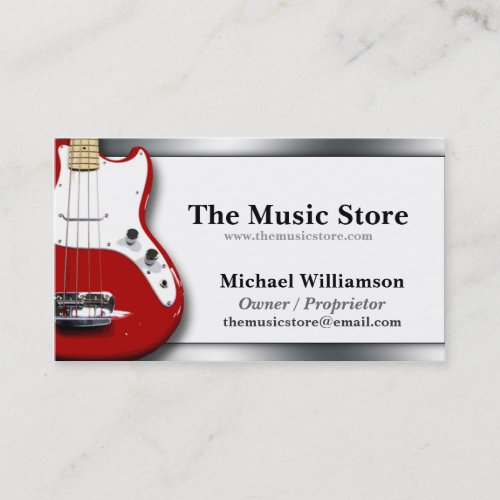 Classy Music Store Business Cards