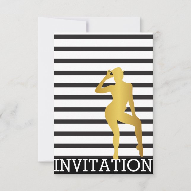 Classy Musical Dance Cabaret Vip Invitation (Front)