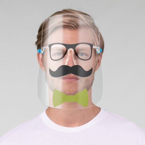 Classy Mustache Face Shield