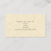 Classy Natural Parchment All-Purpose Business Card (Back)