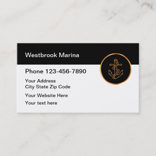 Classy Nautical Boat Anchor Business Card