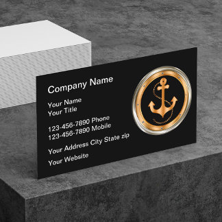 Classy Nautical Business Cards Anchor Design