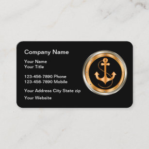 Classy Nautical Business Cards Anchor Design