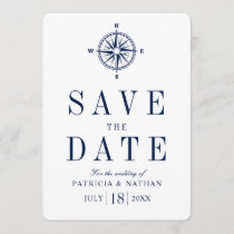 Classy Nautical Compass Save the Date
