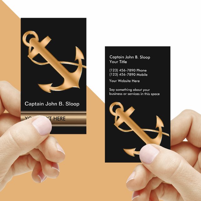 Classy Nautical Marine Boat Anchor Business Card (Creator Uploaded)