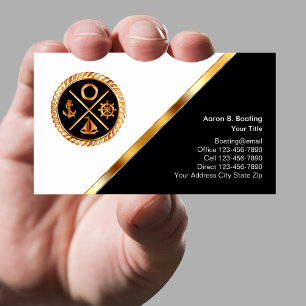 Classy Nautical Marine Glossy Business Card