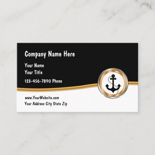 Classy Nautical Marine Theme Business Card