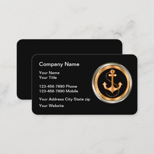 Classy Nautical Porthole Business Cards