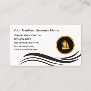 Classy Nautical Sailboat Business Cards