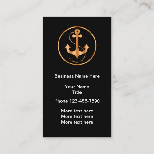 Classy Nautical Theme Business Cards
