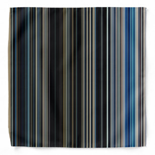 Classy Navy and Gold Stripes Bandana