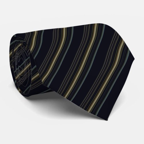 Classy Navy and Gold Stripes Tie