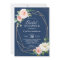 Classy Navy Blue Blush Pink Floral Bridal Shower