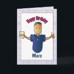 Classy Neat Special Birthday Card for Male<br><div class="desc">Want to let that special guy that he is neat just like his drink?  This card can be personalized with his name and the message inside!</div>
