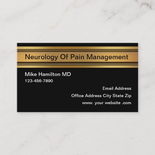 Classy Neurology of Pain Management Business Card