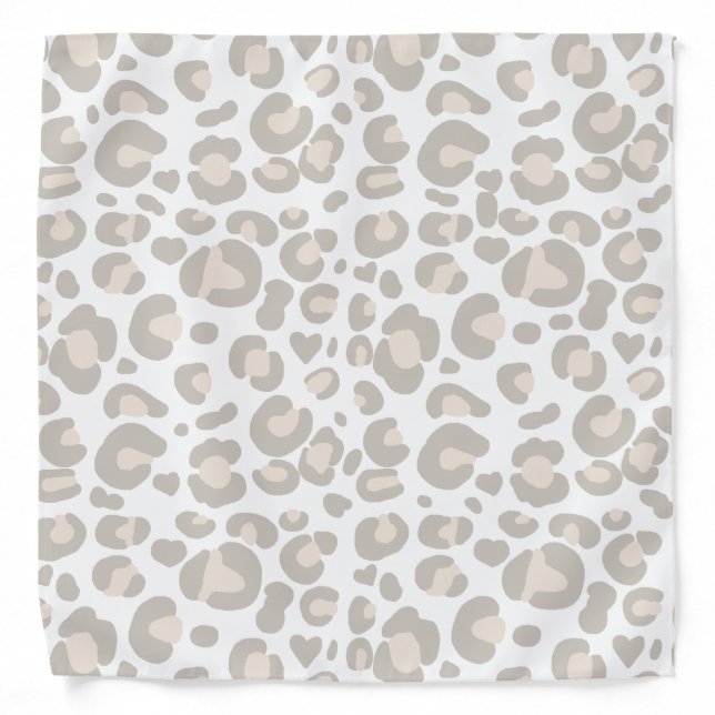 Classy Neutral Cheetah Print Bandana (Front)