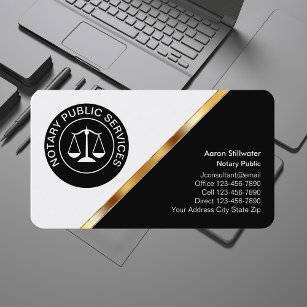Classy Notary Business Cards