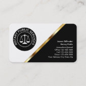 Classy Notary Business Cards Design Template (Front)